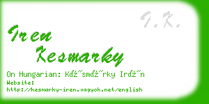 iren kesmarky business card